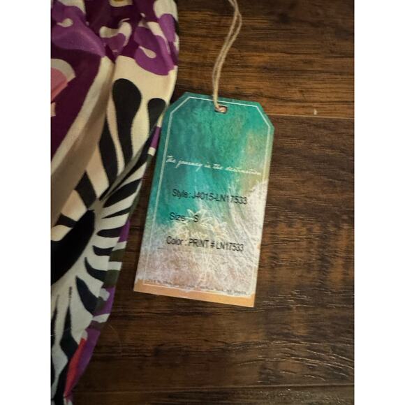 True Destination Resort Wear Jumpsuit Womens Satin Strapless Wide Sz:small - Picture 4 of 7